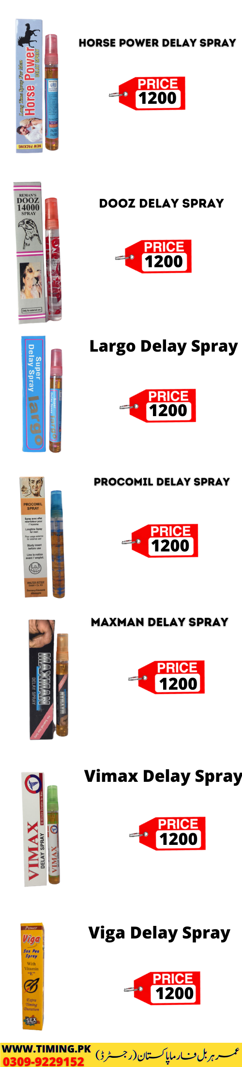 best timing spray price in pakistan