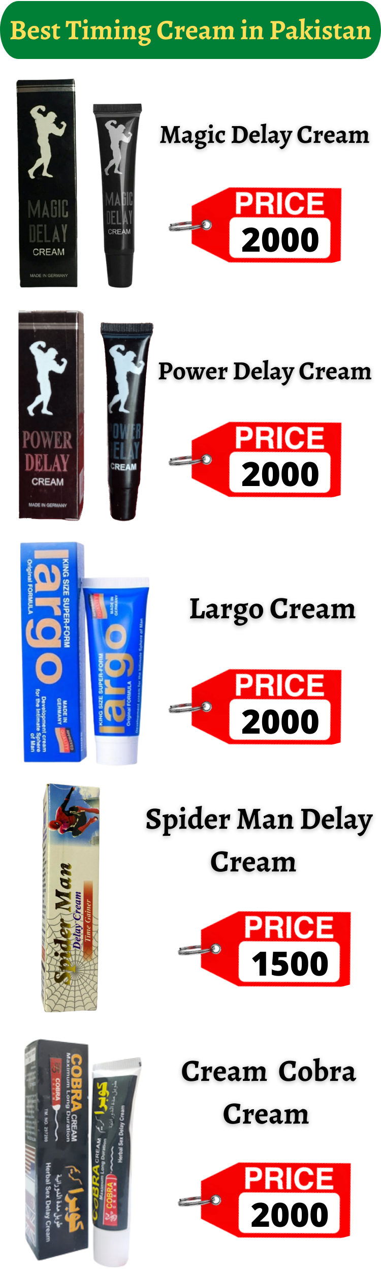 best timing cream in pakistan